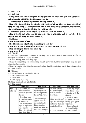 Chuyên đề Địa lý dân cư